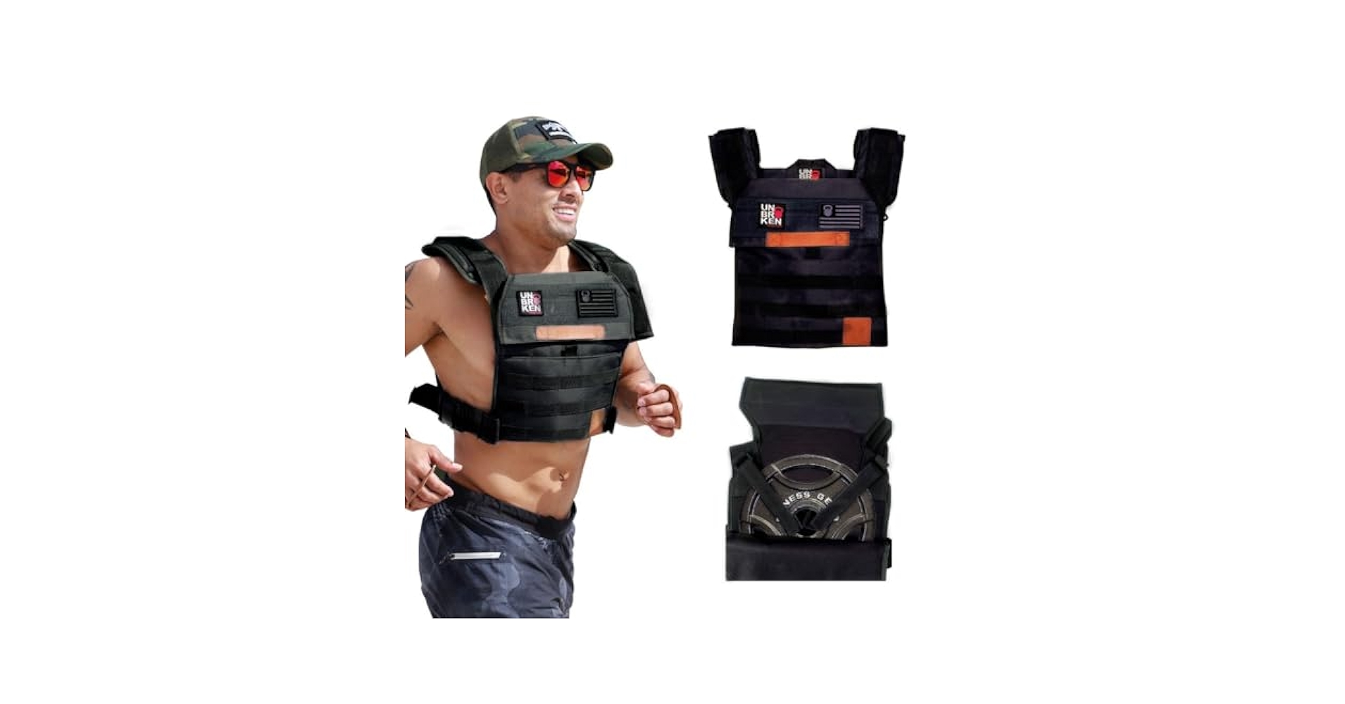 Unbrokenshop.com WOD Weight Vest - Sand-Plates Weight